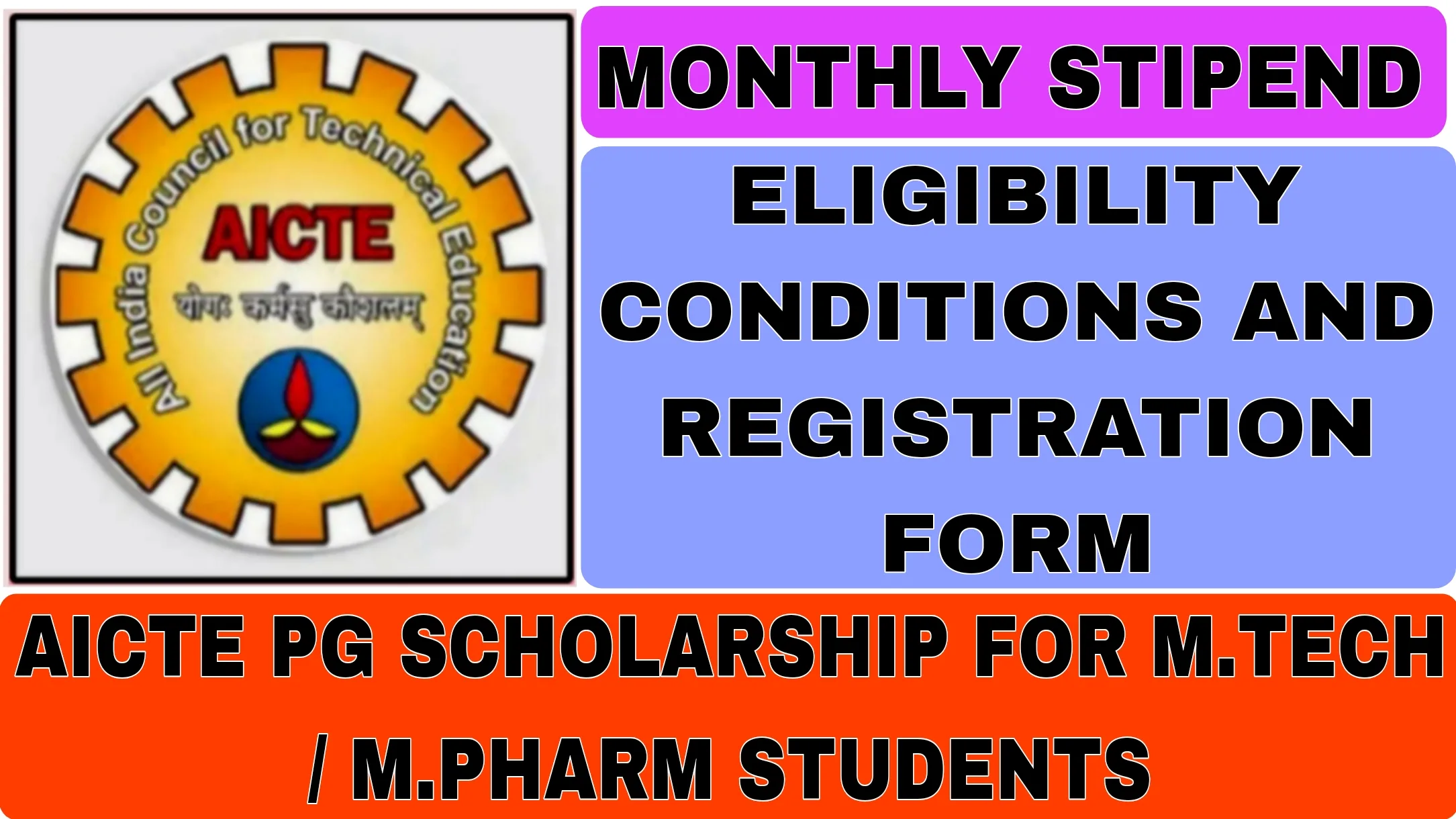 AICTE PG Scholarship for M.Tech or M.Pharm Students