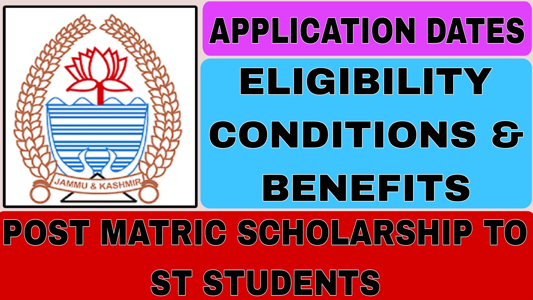 Post Matric Scholarship To ST Students